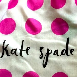 NWT kate spade scarf polka dots pink white black